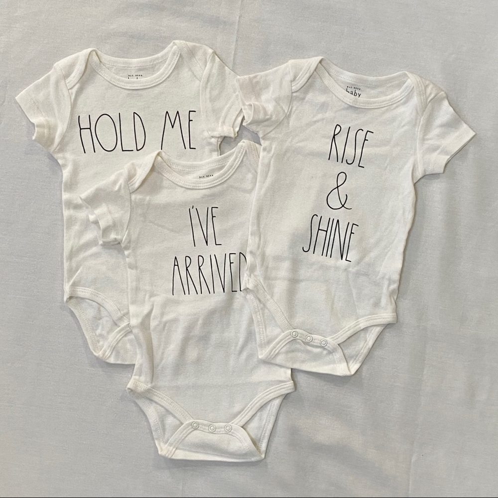 Rae Dunn onesies, 6-9m